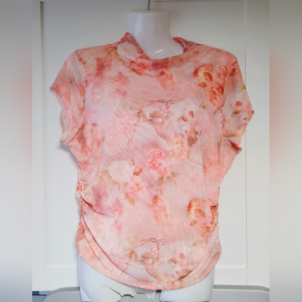 Madden girl Renaissance Angel Mesh cropped blouse Sz-XL